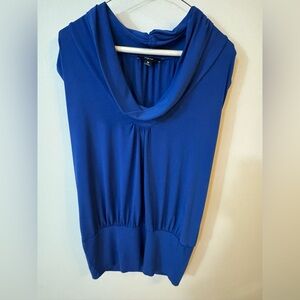 Women’s Express sleeveless  Blue Cowl Neck Blouse size medium